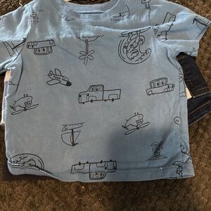 Blue Graphic Kids Shirt